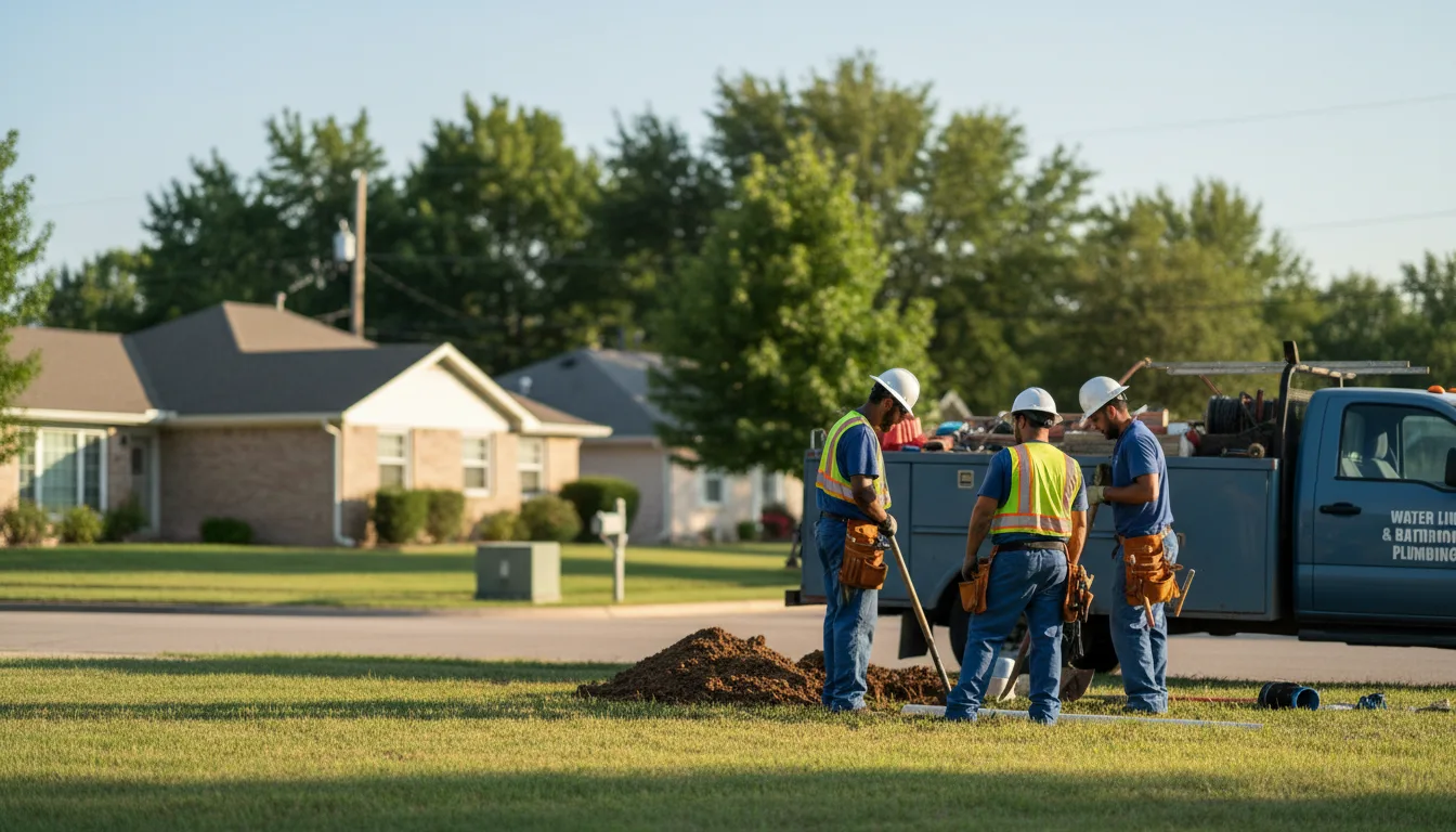 Residential water line and bathroom plumbing service in Centuria, WI